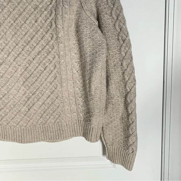 Vince Tan Yak Wool Blend Turtleneck Cable Knit Sweater - 29855 - Picture 12 of 15